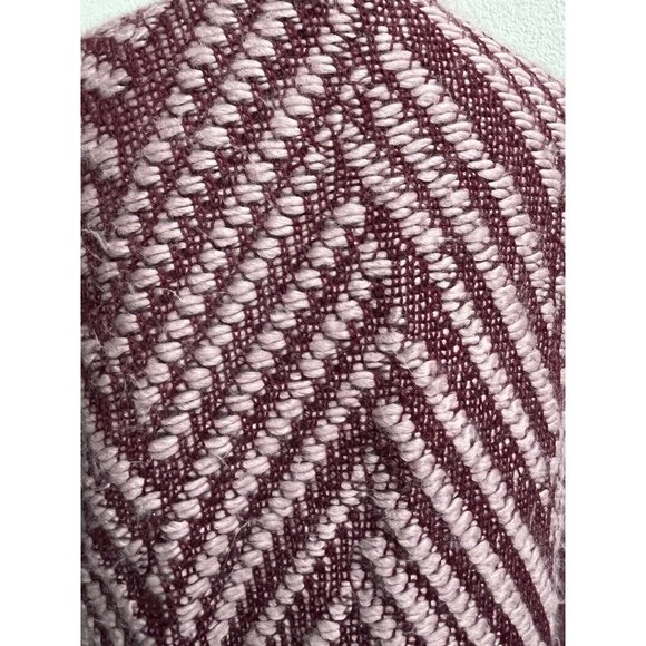 Ruby Moon Women Medium Open Wrap Cardigan Sweater Maroon Wool Blend C4 Soft Cozy - Picture 6 of 11
